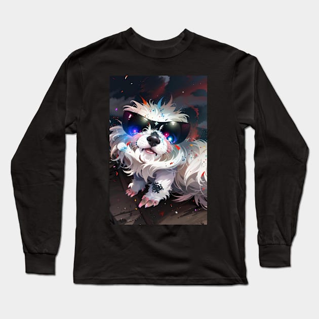 Cool Doggy Long Sleeve T-Shirt by Cisco's Art